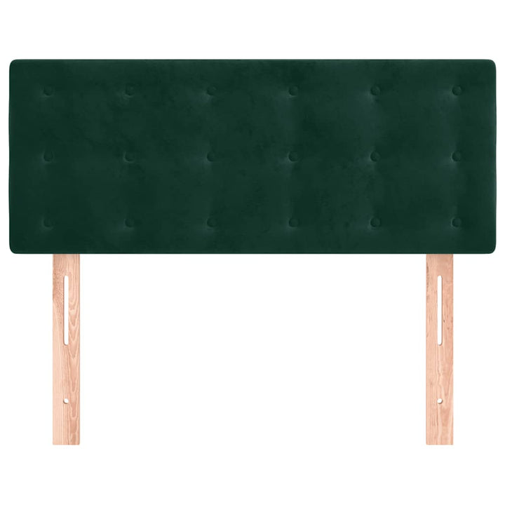 sengegavl 90x5x78/88 cm fløjl mørkegrøn