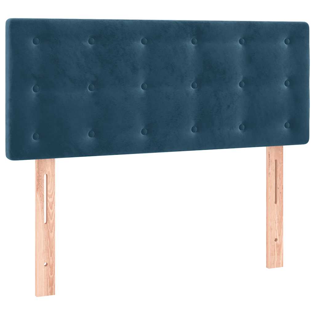 sengegavl 90x5x78/88 cm fløjl mørkeblå