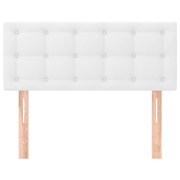 sengegavl 100x5x78/88 cm kunstlæder hvid