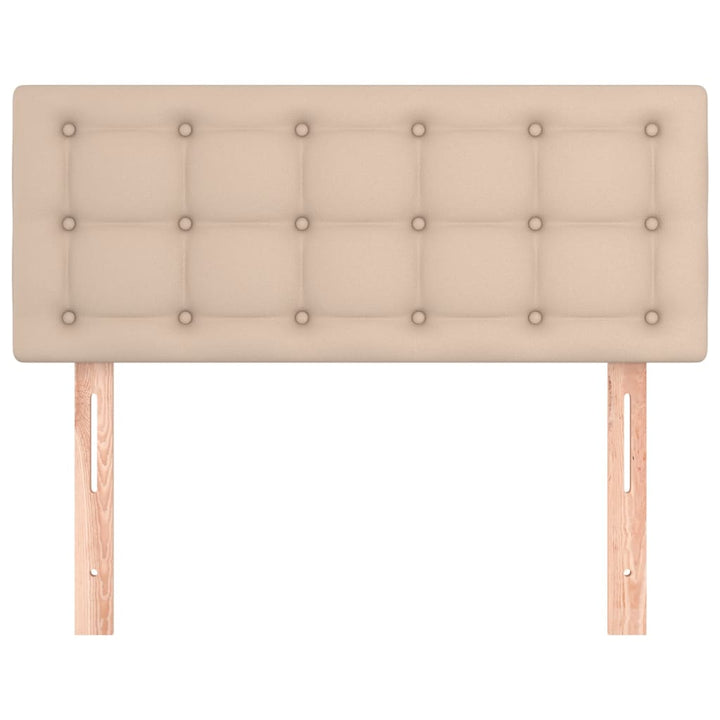 sengegavl 100x5x78/88 cm kunstlæder cappuccinofarvet