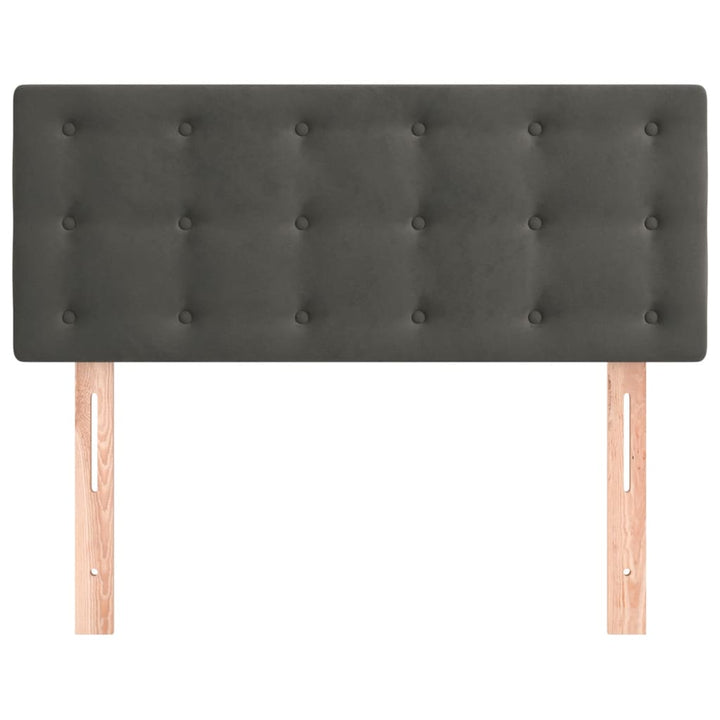 sengegavl 100x5x78/88 cm fløjl mørkegrå