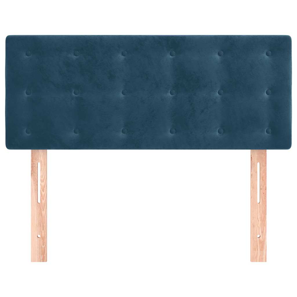 sengegavl 100x5x78/88 cm fløjl mørkeblå