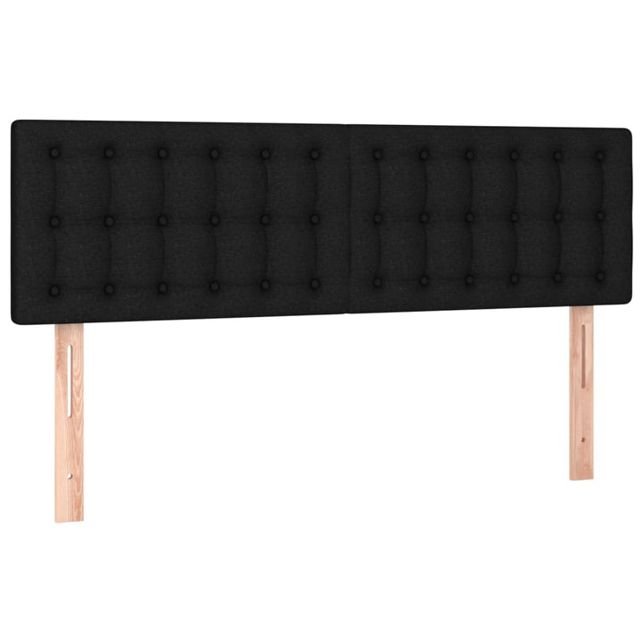 sengegavle 144x5x78/88 cm stof sort