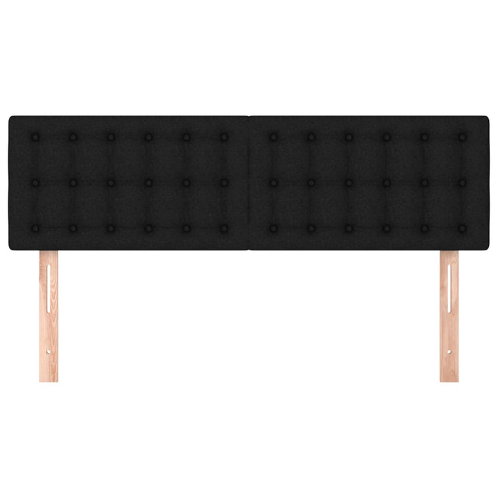 sengegavle 144x5x78/88 cm stof sort