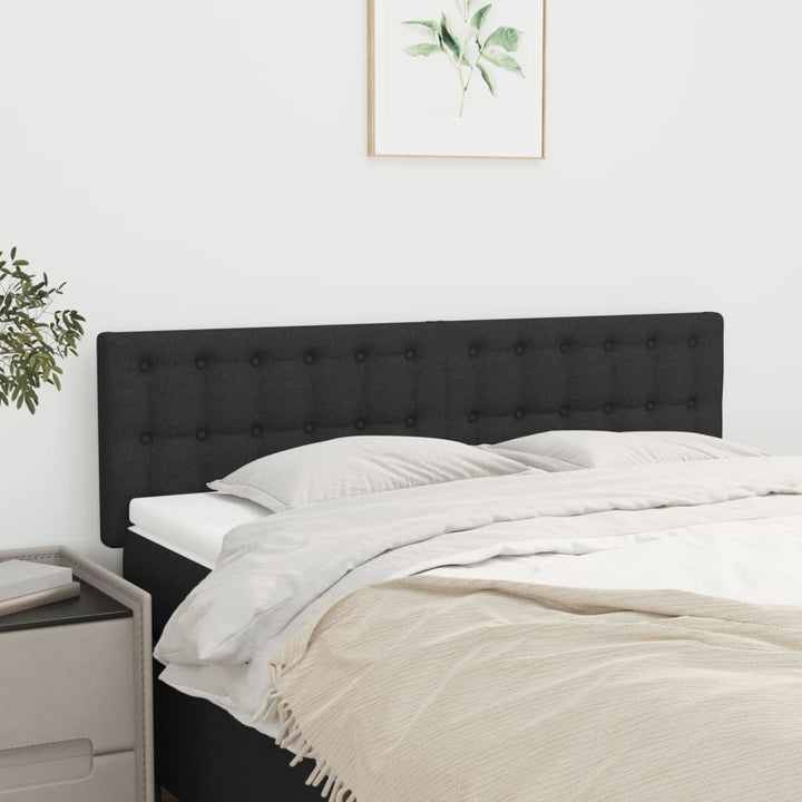 sengegavle 144x5x78/88 cm stof sort