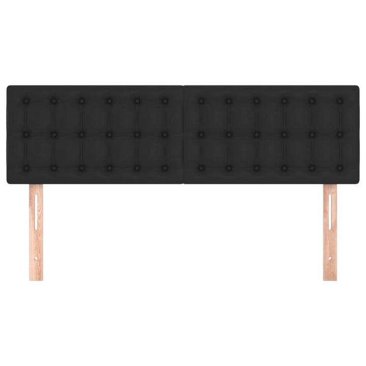 sengegavle 144x5x78/88 cm kunstlæder sort