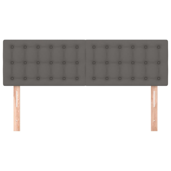 sengegavle 144x5x78/88 cm kunstlæder grå