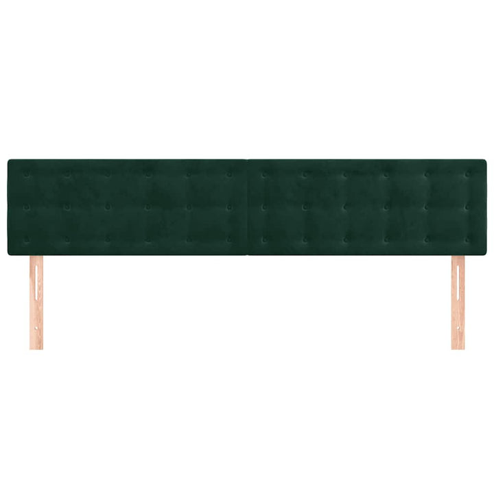 sengegavle 160x5x78/88 cm fløjl mørkegrøn