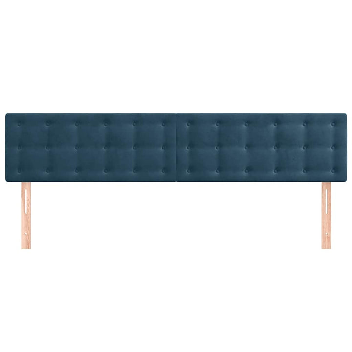 sengegavle 160x5x78/88 cm fløjl mørkeblå