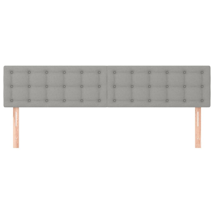 sengegavle 180x5x78/88 cm stof lysegrå