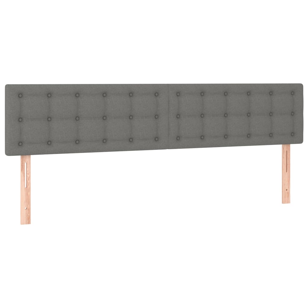 sengegavle 180x5x78/88 cm stof mørkegrå