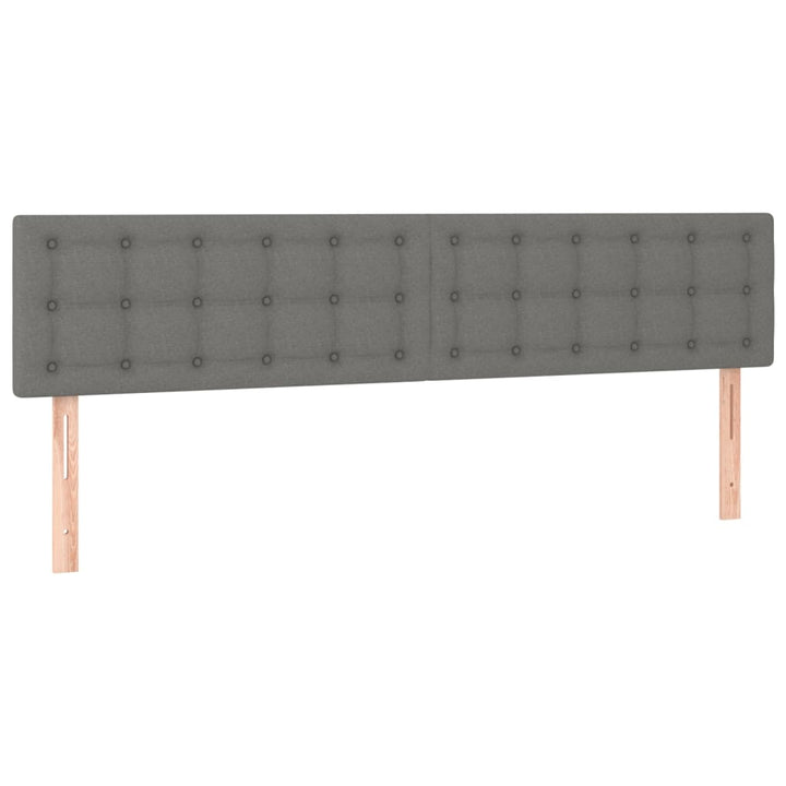 sengegavle 180x5x78/88 cm stof mørkegrå