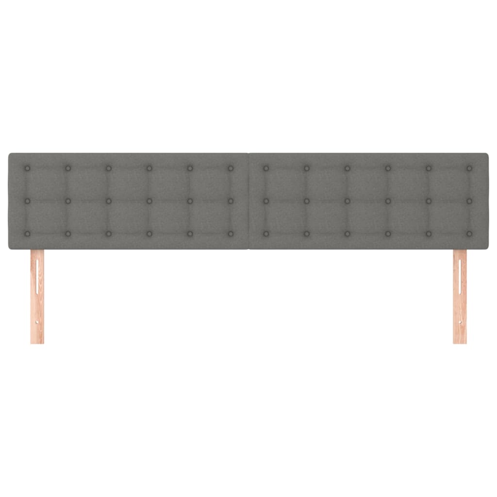sengegavle 180x5x78/88 cm stof mørkegrå