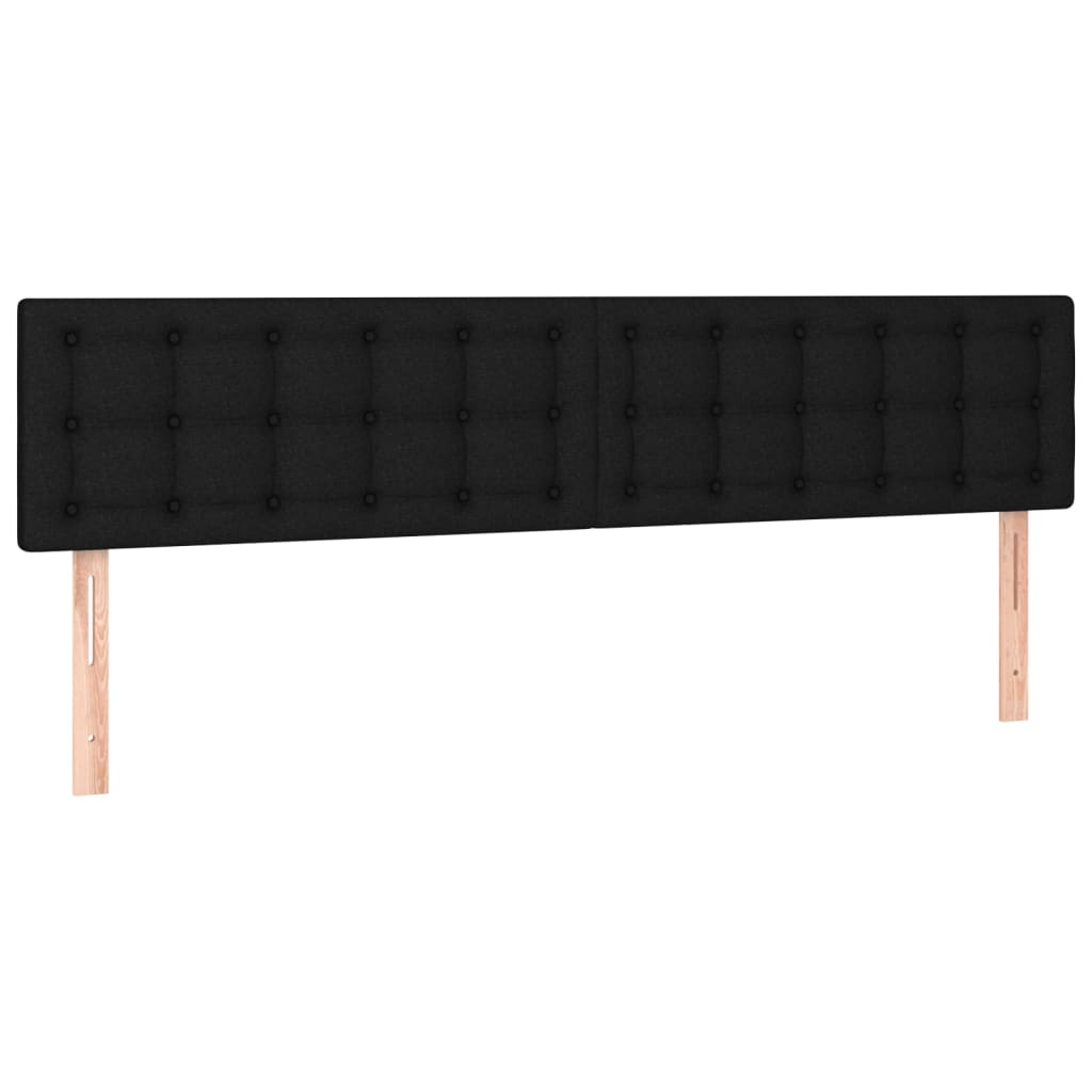 sengegavle 180x5x78/88 cm stof sort