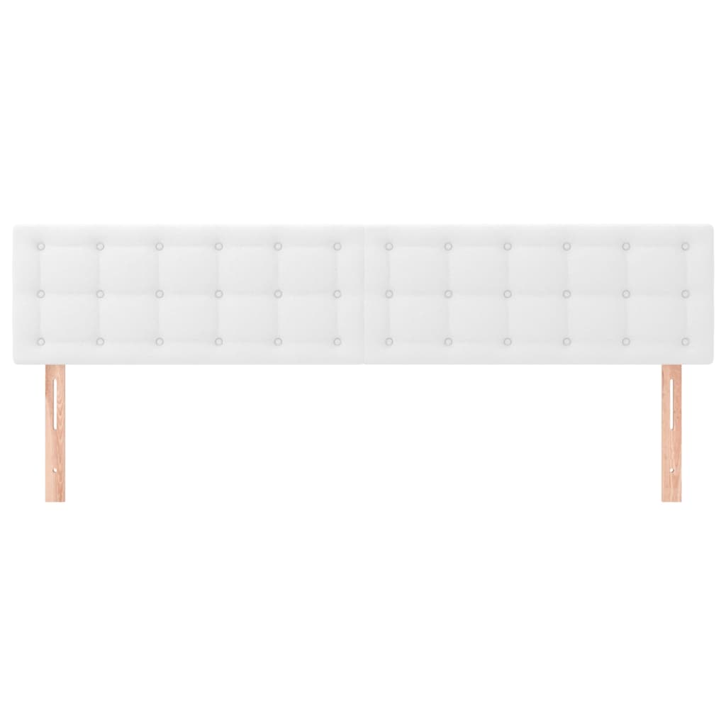 sengegavle 180x5x78/88 cm kunstlæder hvid