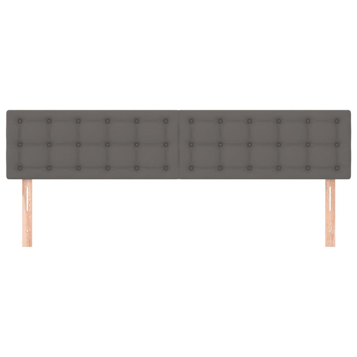 sengegavle 180x5x78/88 cm kunstlæder grå