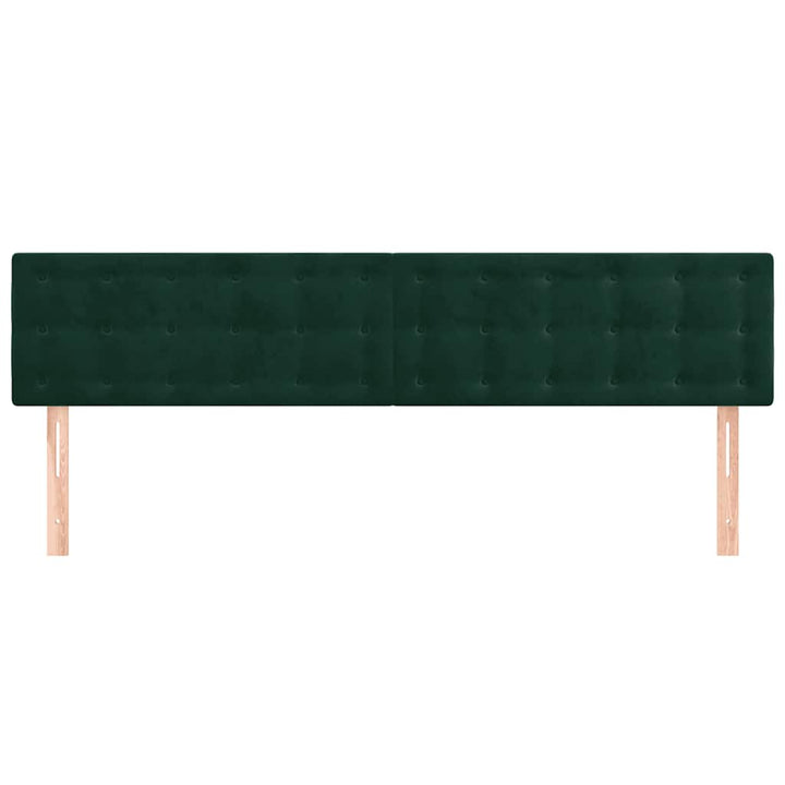 sengegavle 180x5x78/88 cm fløjl mørkegrøn