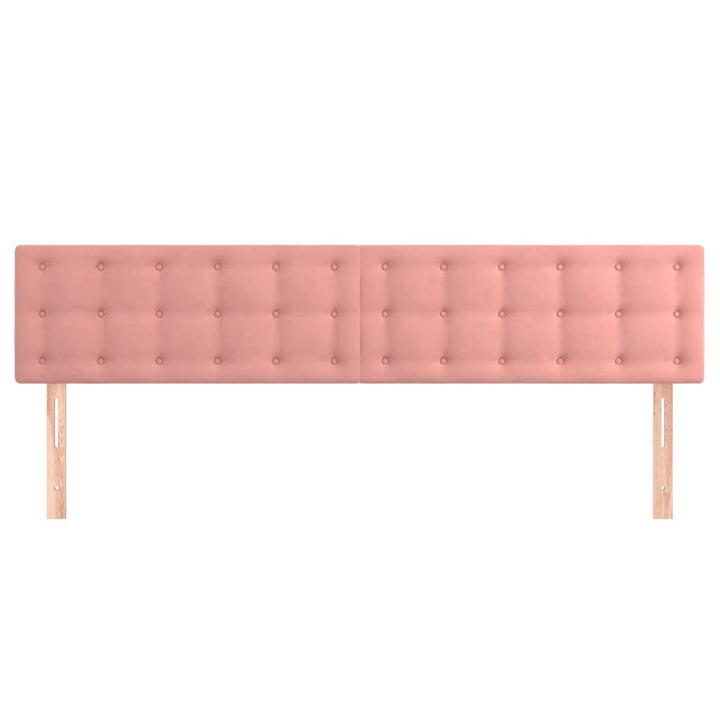 sengegavle 180x5x78/88 cm fløjl lyserød