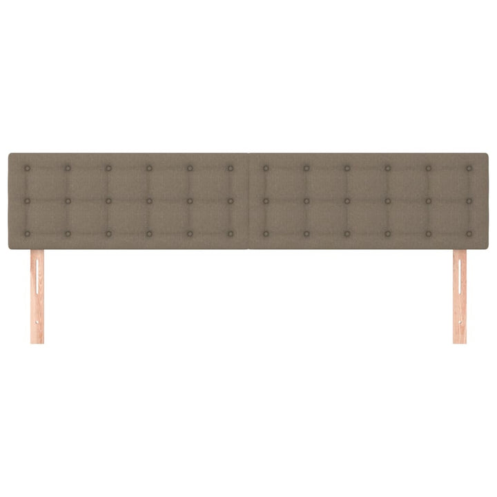 sengegavle 200x5x78/88 cm stof gråbrun