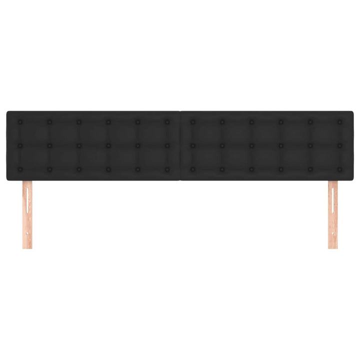 sengegavle 200x5x78/88 cm kunstlæder sort