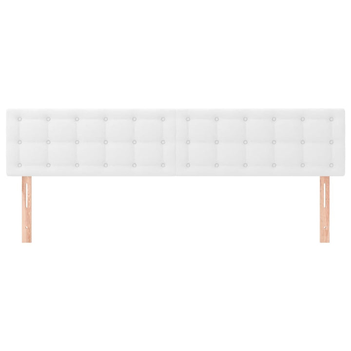 sengegavle 200x5x78/88 cm kunstlæder hvid