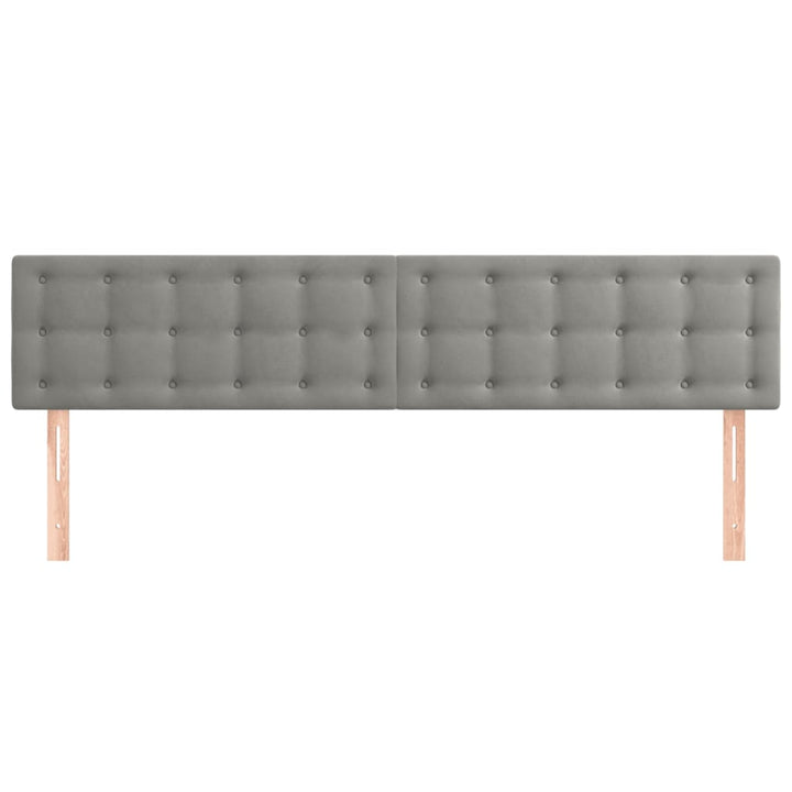 sengegavle 200x5x78/88 cm fløjl lysegrå