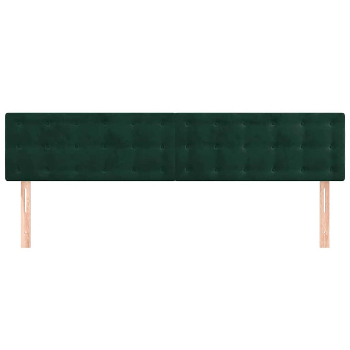 sengegavle 200x5x78/88 cm fløjl mørkegrøn