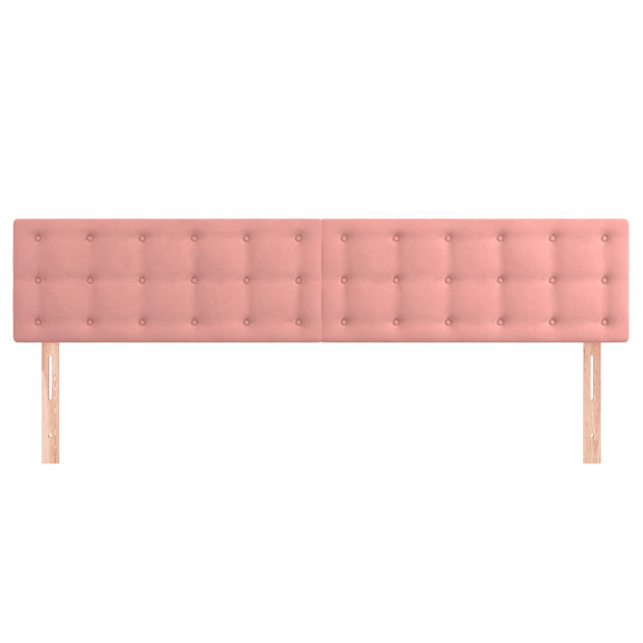 sengegavle 200x5x78/88 cm fløjl lyserød