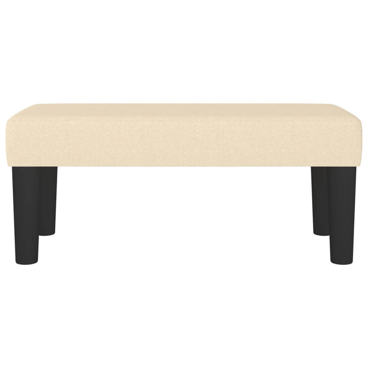 bænk 70x30x30 cm stof cremefarvet