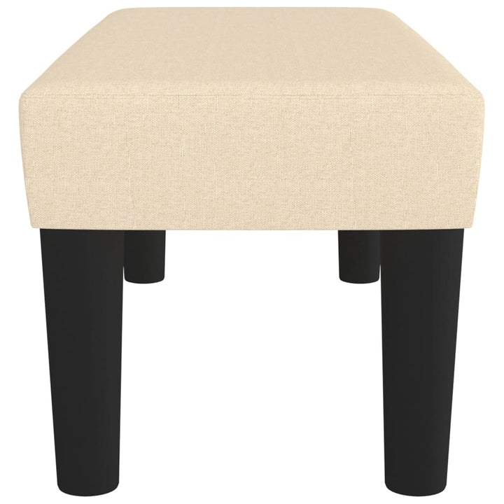 bænk 70x30x30 cm stof cremefarvet
