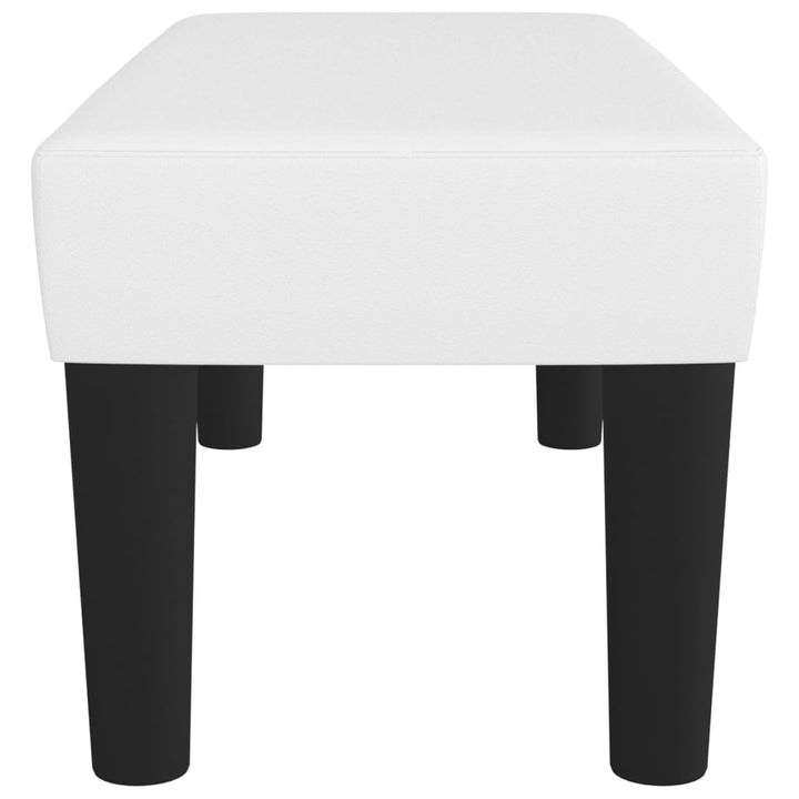 bænk 70x30x30 cm kunstlæder hvid