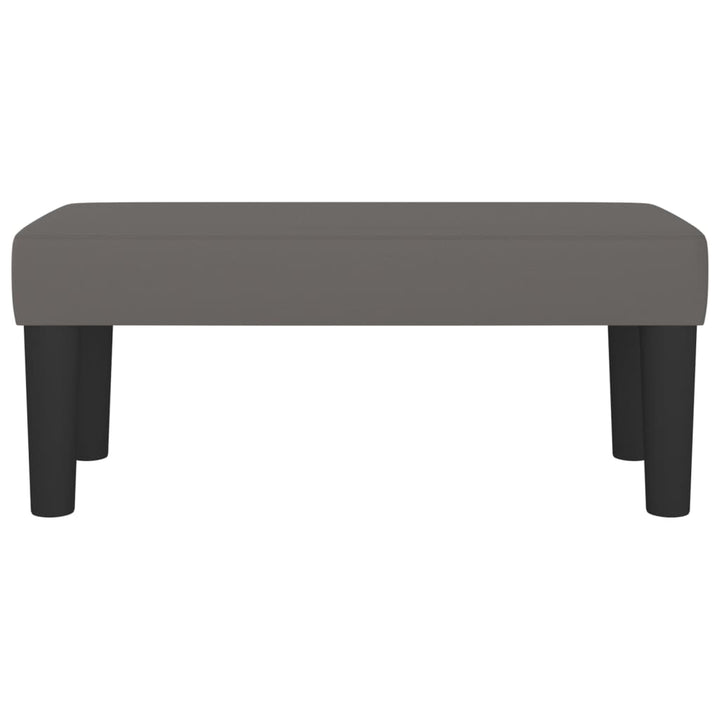 bænk 70x30x30 cm kunstlæder grå