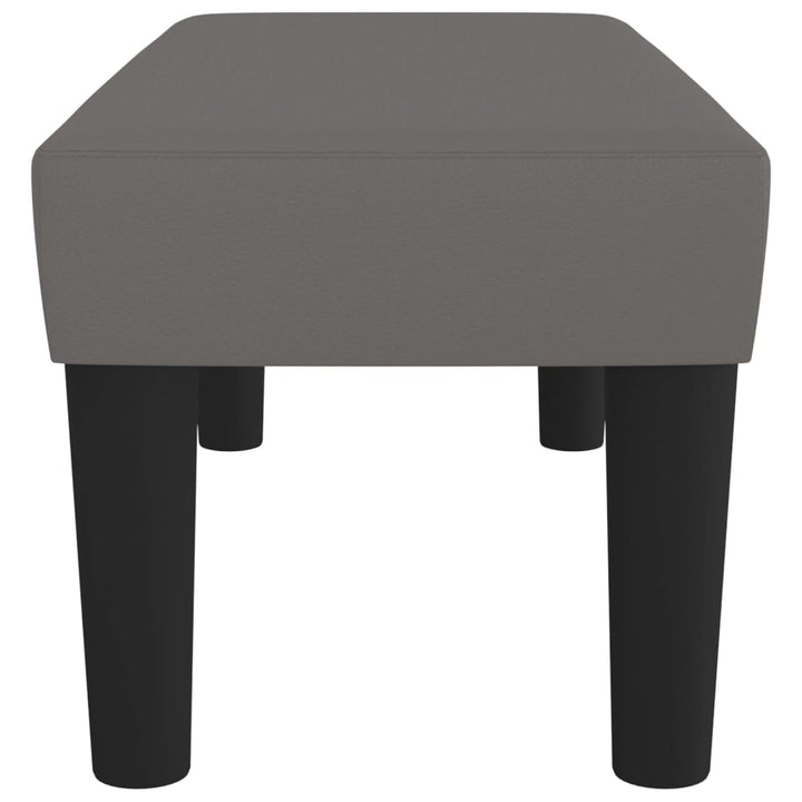 bænk 70x30x30 cm kunstlæder grå