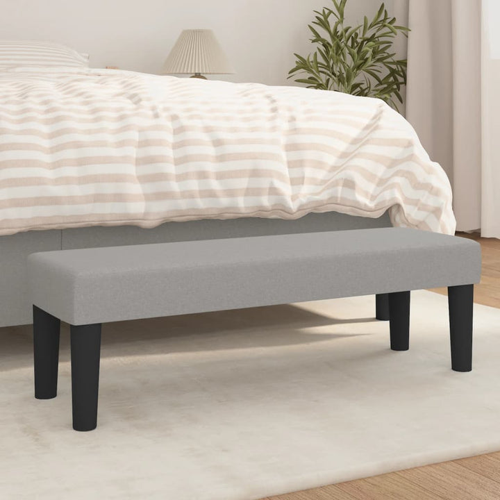 bænk 100x30x30 cm stof lysegrå
