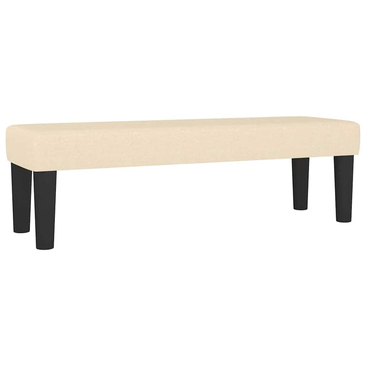 bænk 100x30x30 cm stof cremefarvet