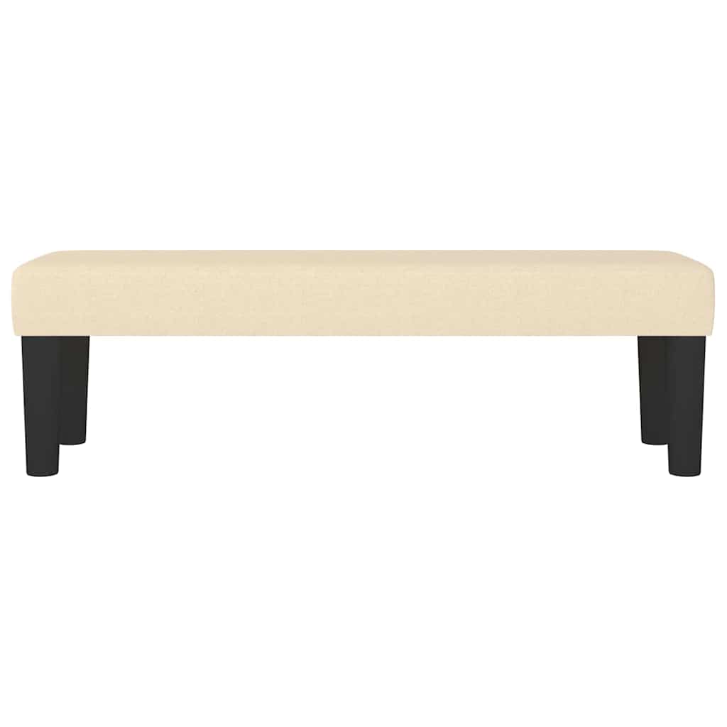 bænk 100x30x30 cm stof cremefarvet