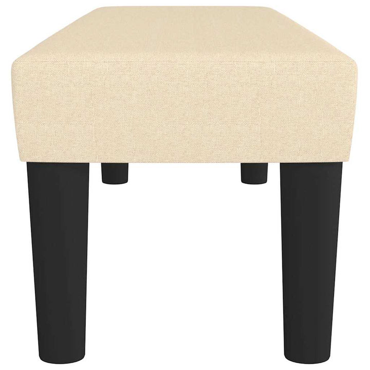 bænk 100x30x30 cm stof cremefarvet