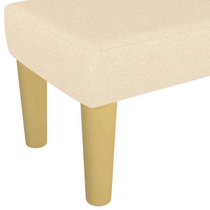 bænk 100x30x30 cm stof cremefarvet