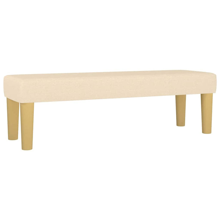 bænk 100x30x30 cm stof cremefarvet