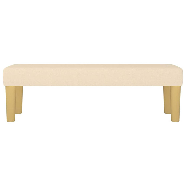 bænk 100x30x30 cm stof cremefarvet