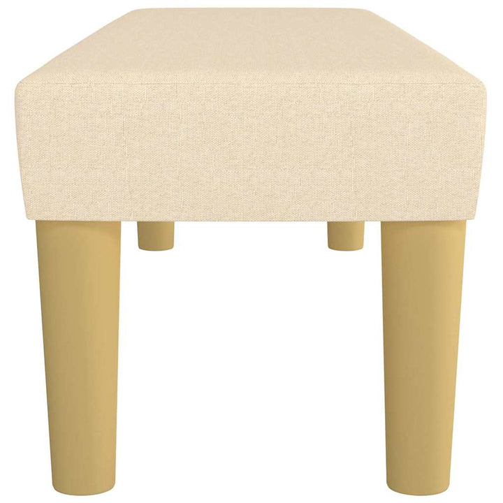 bænk 100x30x30 cm stof cremefarvet