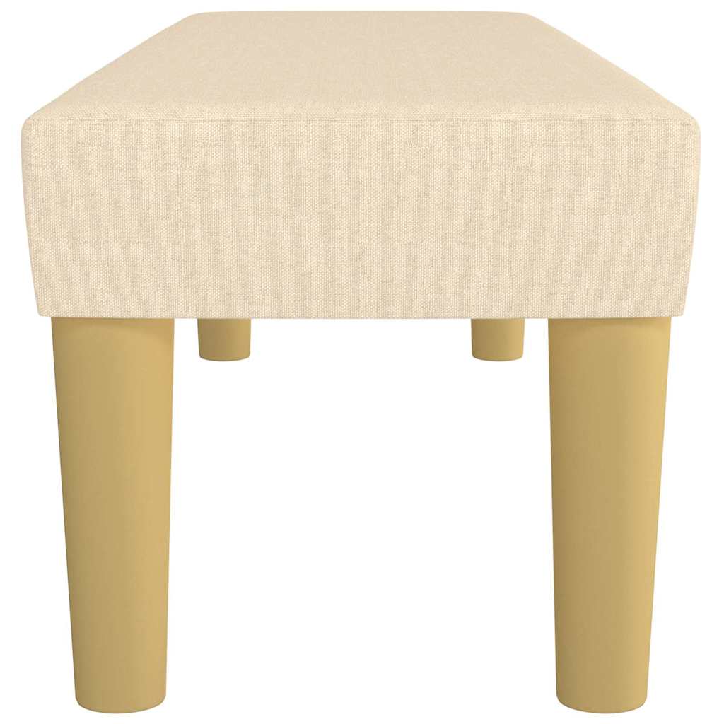 bænk 100x30x30 cm stof cremefarvet