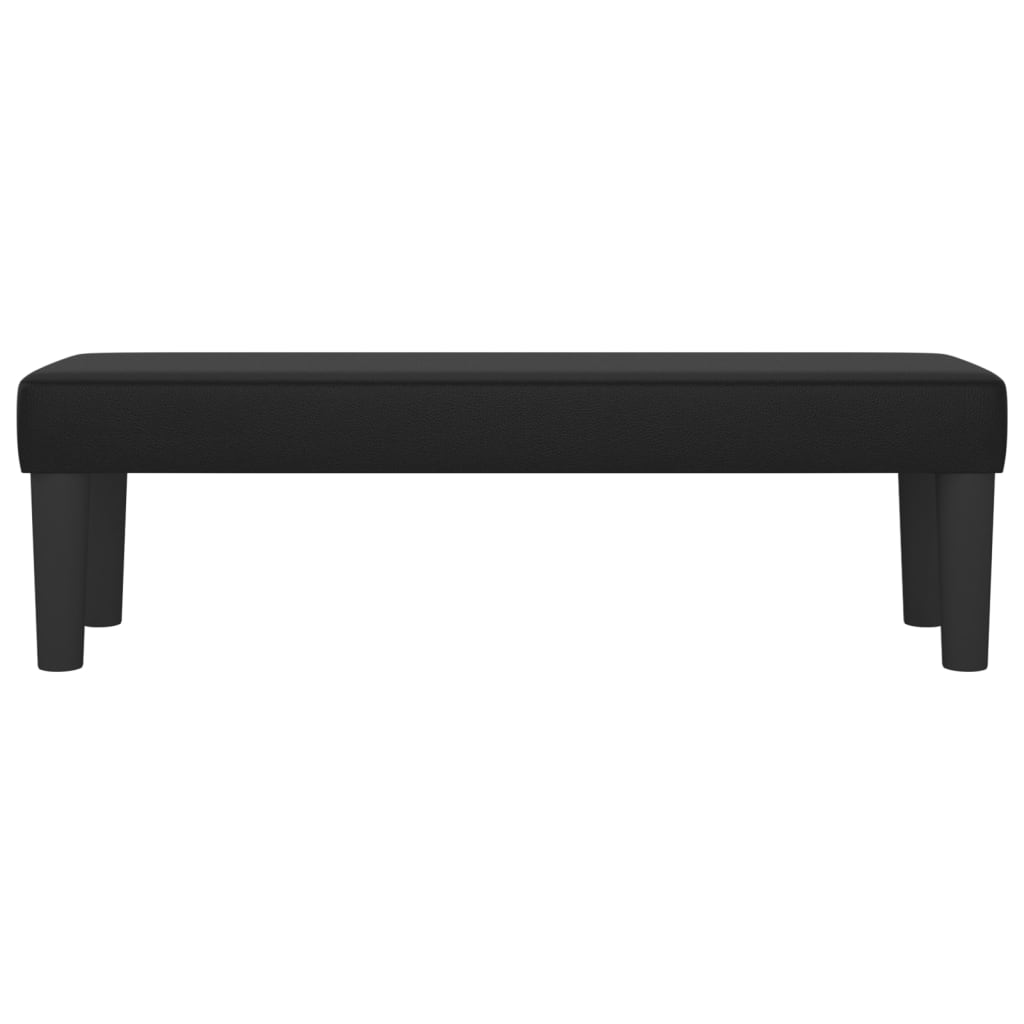 bænk 100x30x30 cm kunstlæder sort