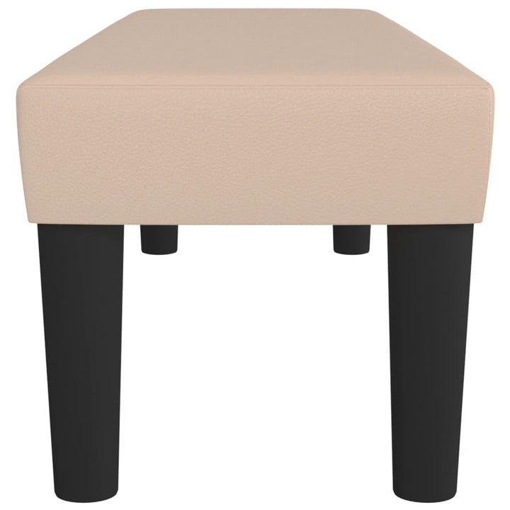 bænk 100x30x30 cm kunstlæder cappuccinofarvet