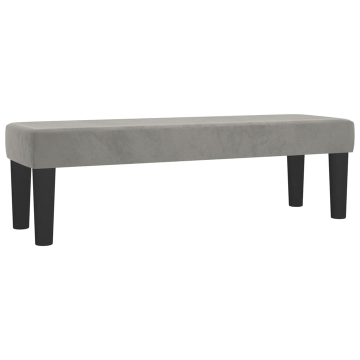 bænk 100x30x30 cm fløjl lysegrå