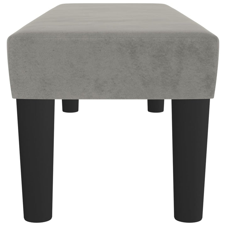 bænk 100x30x30 cm fløjl lysegrå