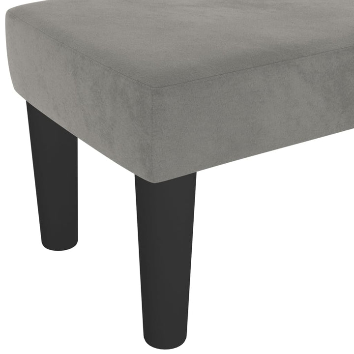 bænk 100x30x30 cm fløjl lysegrå