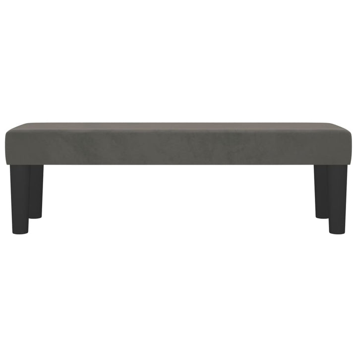 bænk 100x30x30 cm fløjl mørkegrå