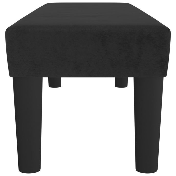 bænk 100x30x30 cm fløjl sort
