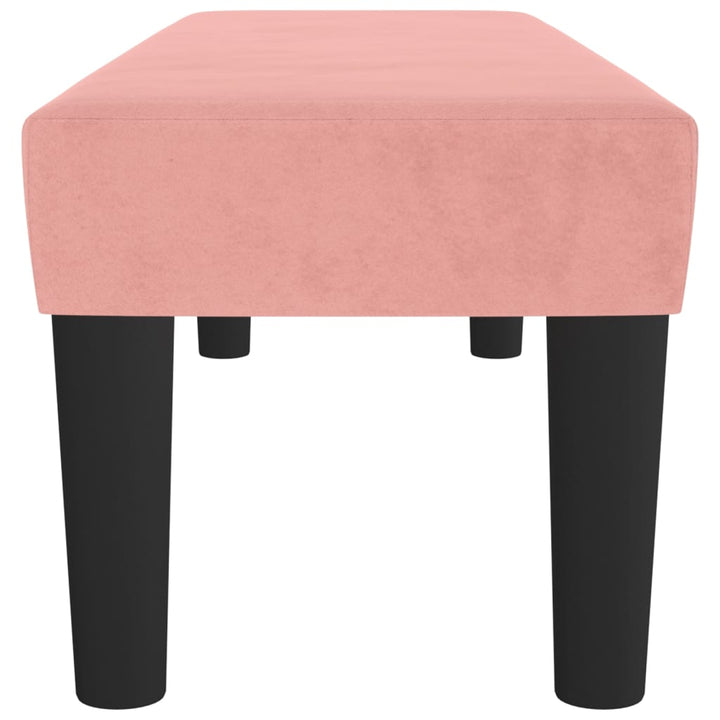 bænk 100x30x30 cm fløjl lyserød